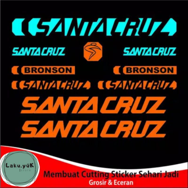 Decal Frame Sepeda Santa Cruz Bronson sticker cutting