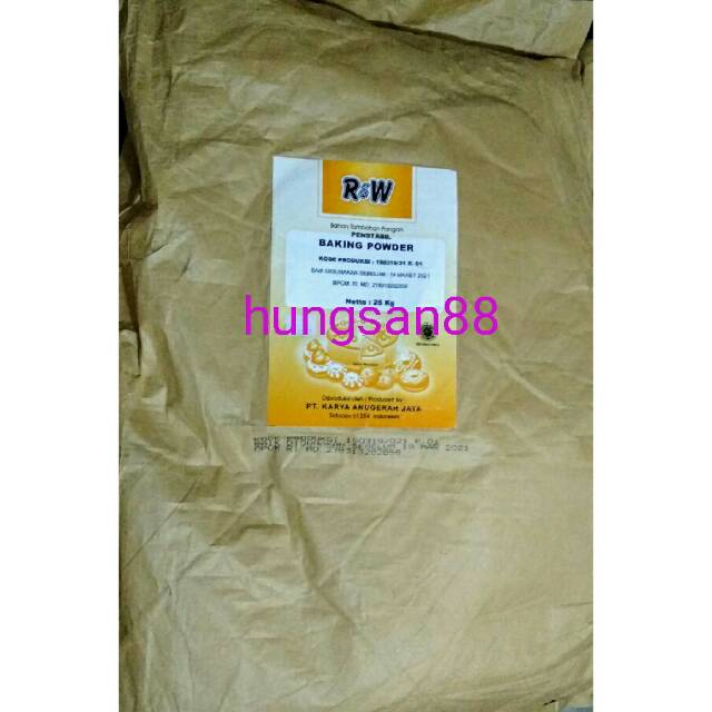 

Baking Powder R&W per sak 25 kg Pengembang kue, pengembang kerupuk dll.