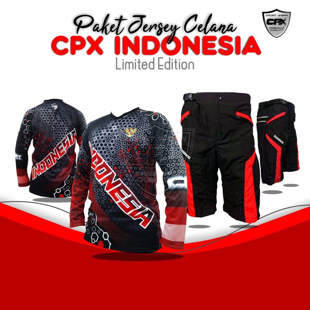 Set/Setelan Jersey Sepeda Limited dan Celana Sepeda