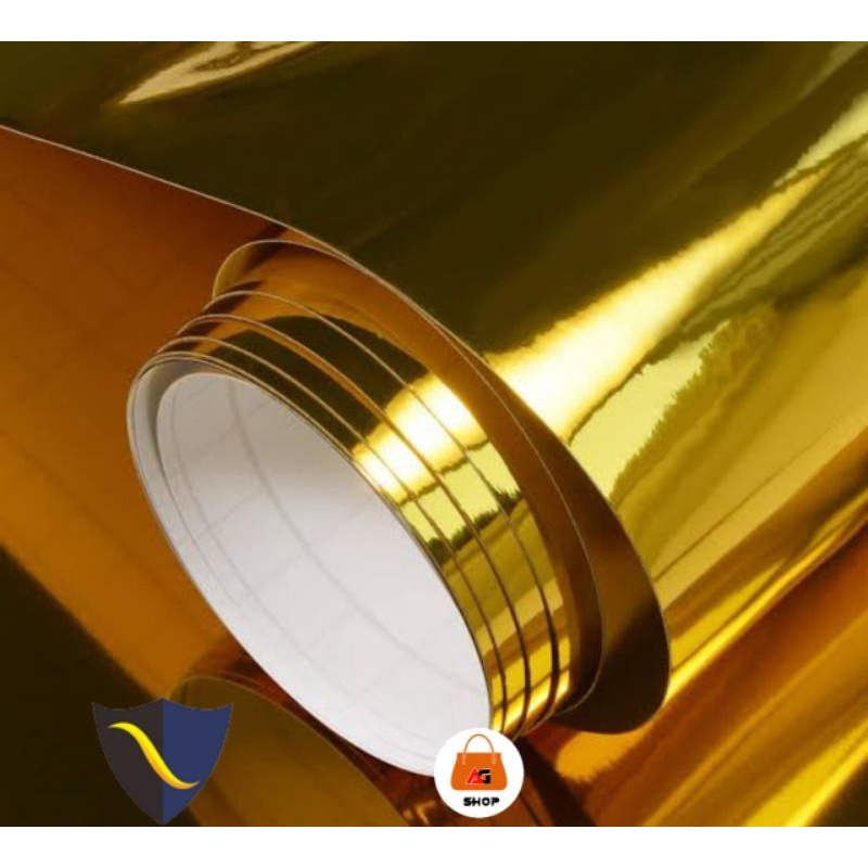 Setiker skotlet Crome emas stiker motor crome emas