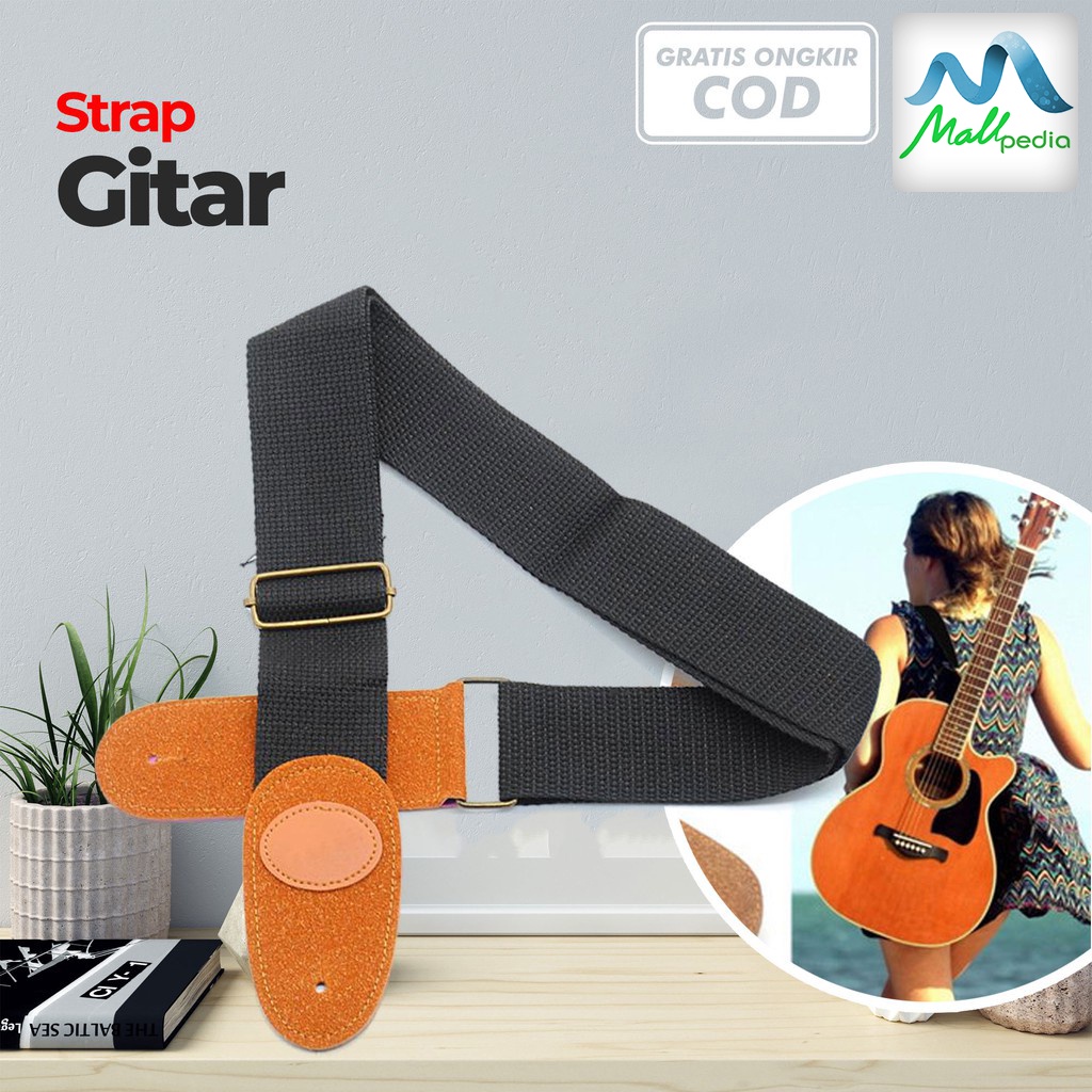 Pro1 Strap Gitar Hitam Murah Tali Gantungan Gitar Akustik Bass Sabuk Gitar Elektrik  Aksesoris Alat Musik MPRO1