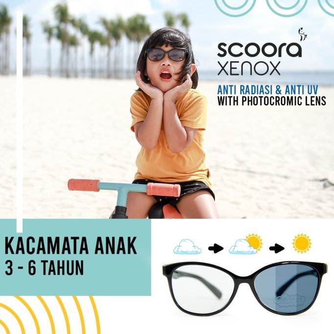 SCOORA Xenox Kacamata Anak Anti Radiasi & Photocromic