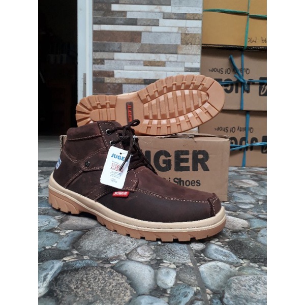 Casual Boots Juger Kulit Asli