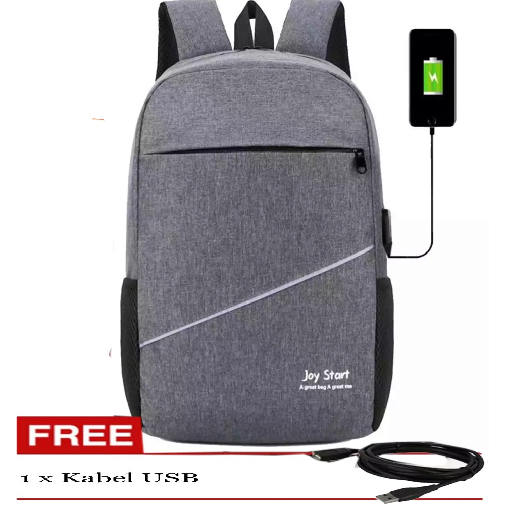 6.6 Shopee Belanja Gratis!! Tas Backpack Laptop JS2021 Tas Ransel Pria Kwalitas Import Tas Sekolah Bahan Kanvas