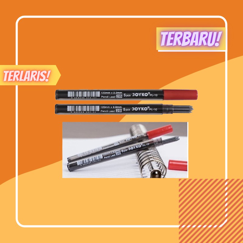 

Isi / Refill Lead Pensil Mekanik Joyko 2B PL - 10 2.0 mm /Harga Per Pcs / JAYA ABADI