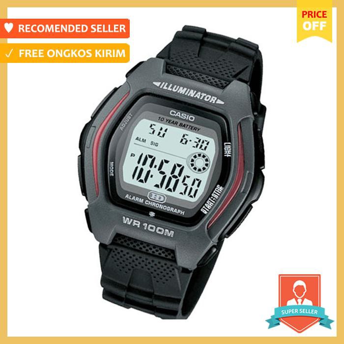 Casio Original Hdd 600 1A / Hdd600 1A Pria Digital Karet Hitam