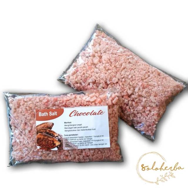 Bath Salt Chocolate with Vit E. 100gr | Garam Kaki Spa Mandi Coklat