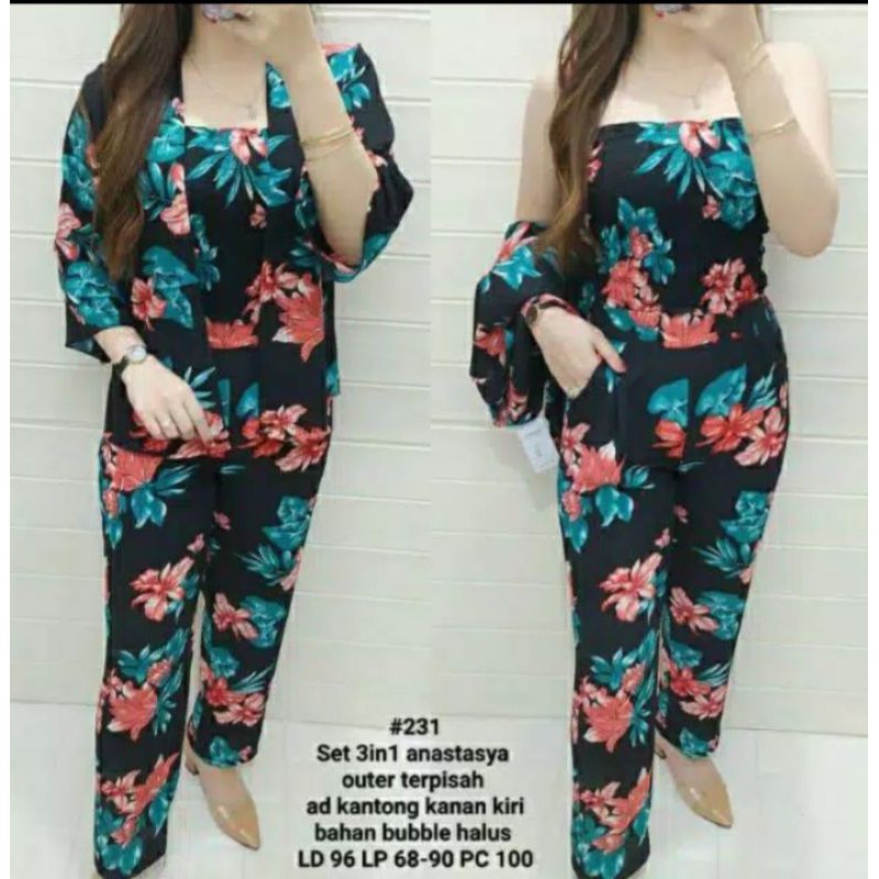 winsstore85 set jumpsuit 3in1 bunga