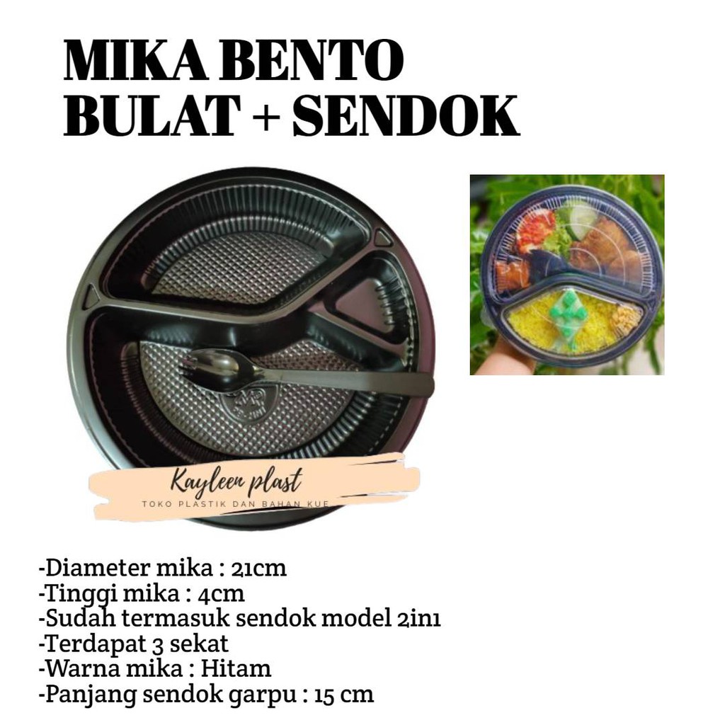 Mika Bento Bulat + Sendok Garpu 2in 1