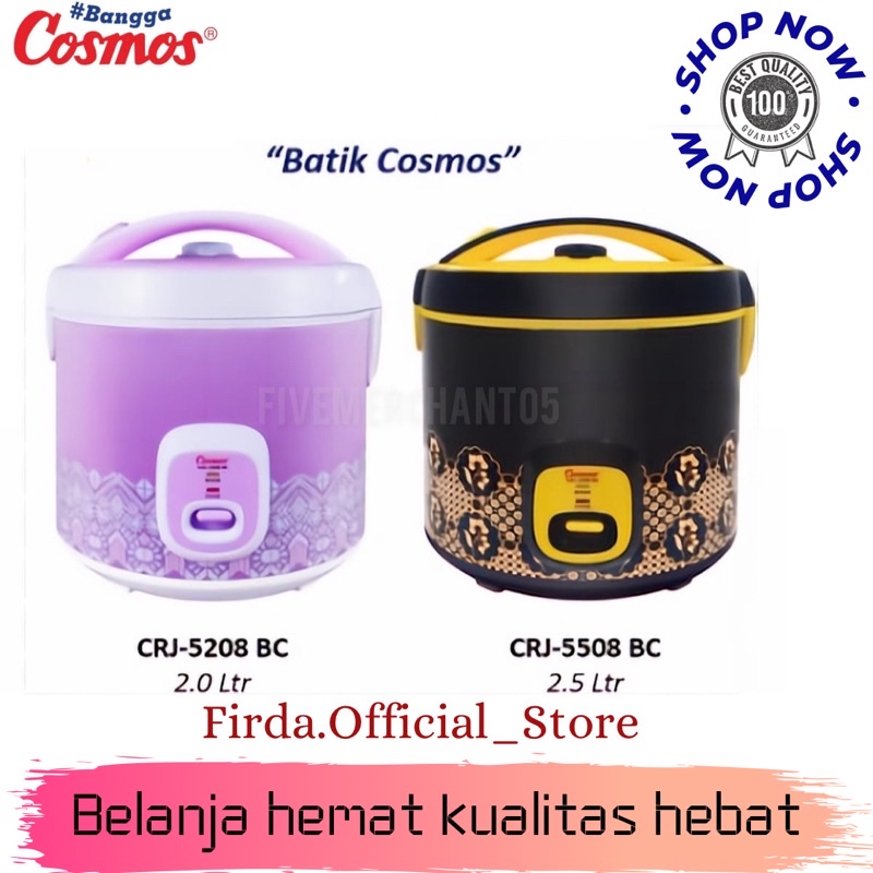 MAGIC COM / RICE COOKER COSMOS CRJ5508BC / CRJ-5508-BC / CRJ 5508 BC [2.5 LITER] 100% ORI