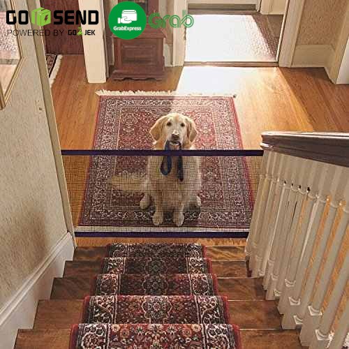 Pagar Portable Penghalang Sekat Hewan Anjing Kucing Cat Dog Mesh Gate Safe Guard