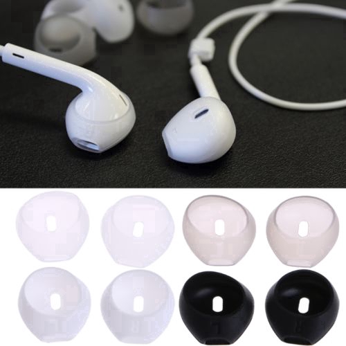 1pasang Non-Slip Olahraga Bening Untuk Airpod In-Ear Earbuds Airpods Silicone Ear Tips Headphone Case Nyaman Silico Ear Pads Penutup Headset