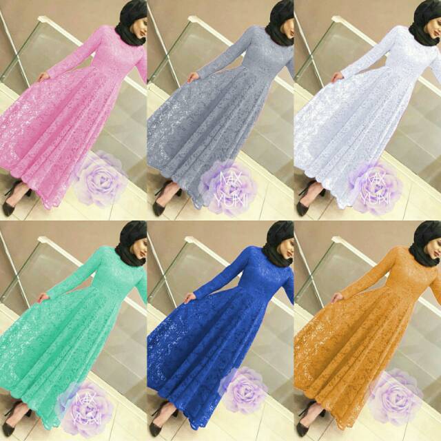 Maxi yuni/gamis yuni murah/fashion muslim yuni