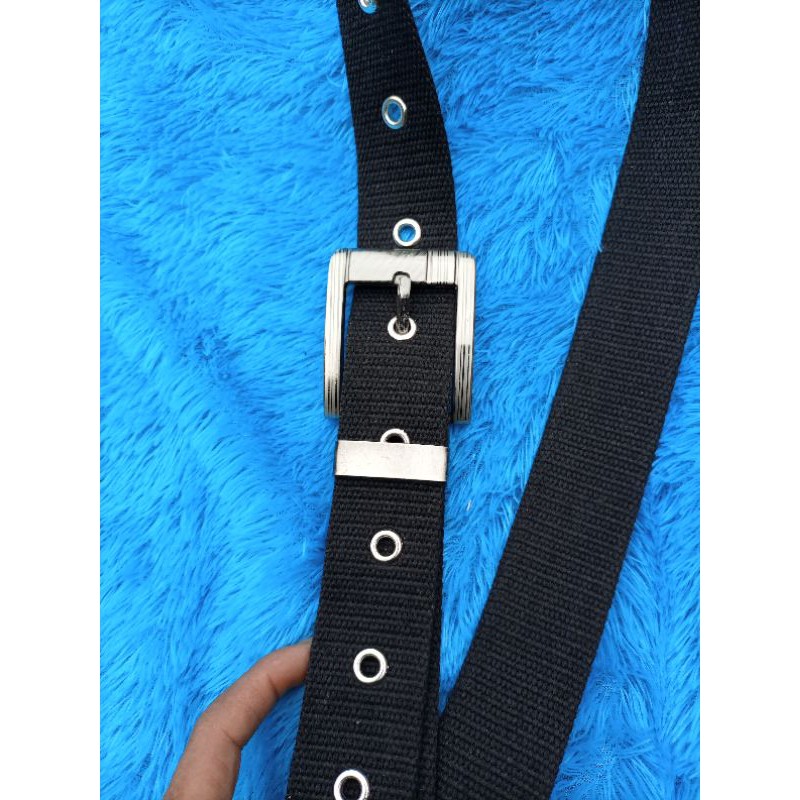 ikat pinggang peria panjang 150 cm ikat pinggang katun/kanvas mudel tusuk ikat pinggang katun