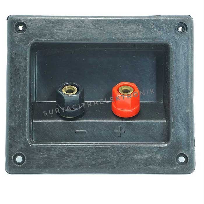 Terminal Kotak Plastik / Terminal Speaker Binding Post Merah Hitam