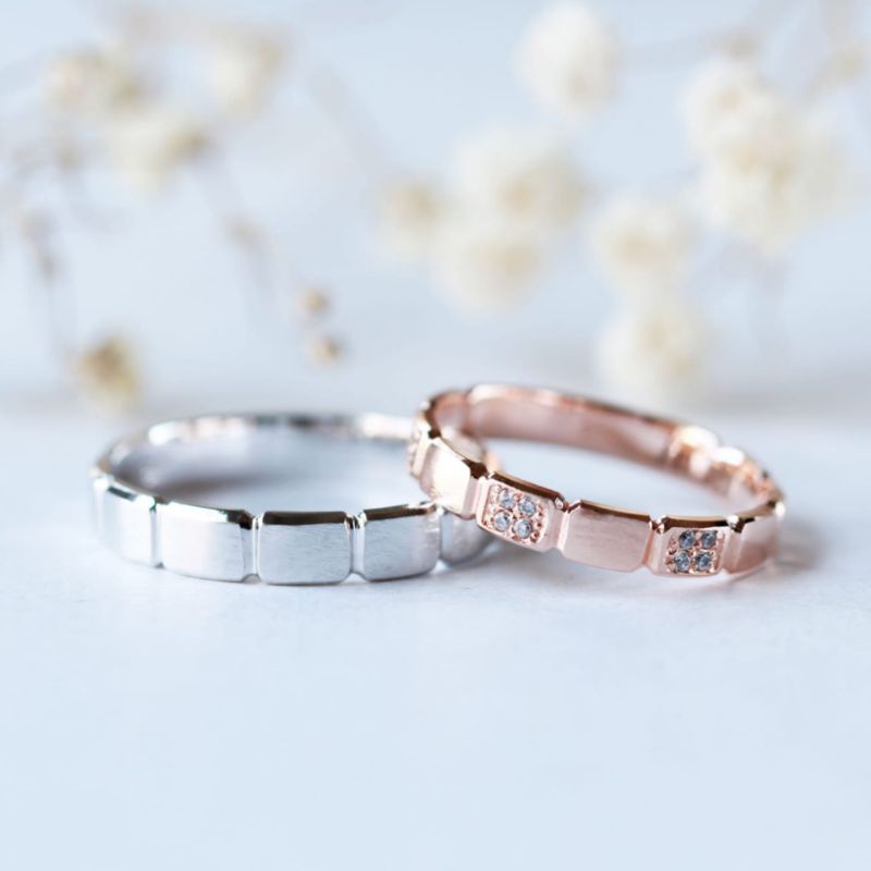 Cincin kawin couple (Paladium 25%+Emas kuning 75%)