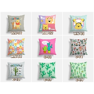 Sarung Bantal  Kursi  Sofa Travel Motif Cactus Winnie 