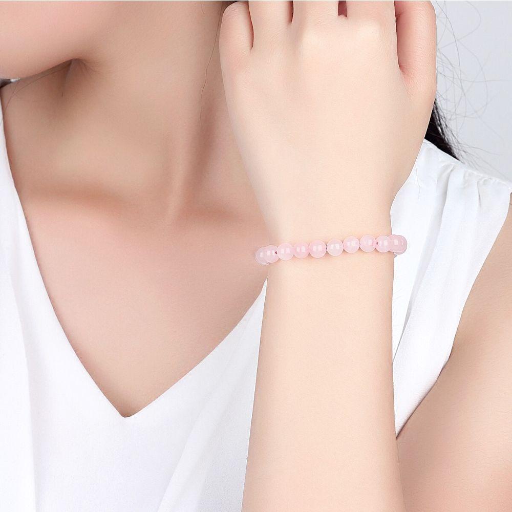 Mxbeauty Wanita Gelang Kristal Adjustable Sederhana Perhiasan Aksesoris Hadiah Kekasih Warna Solid Temperamen Beruntung Manik-Manik Bulat