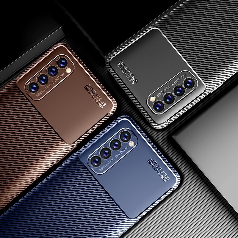 Case Oppo Reno 4 Pro Softcase Shockproof Carbon