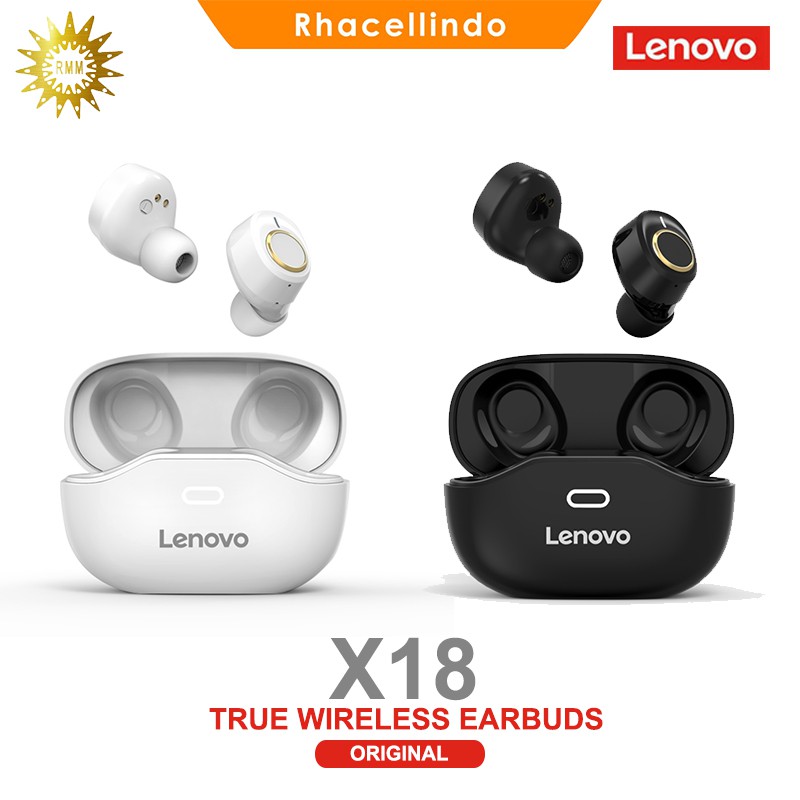 Henset Bluetooth // Earphone Bluetooth // Lenovo X18 Wireless Earbuds bluetooth Earphone Mini Light