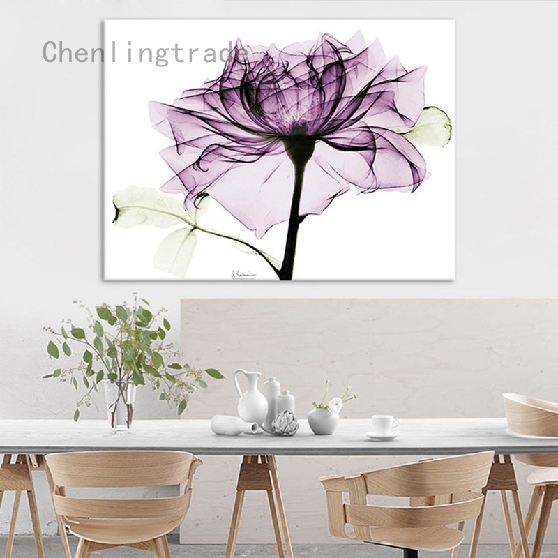 Flowers Art Canvas Painting Picture Print Home Wall Decor Unframed Charm Shopee Indonesia