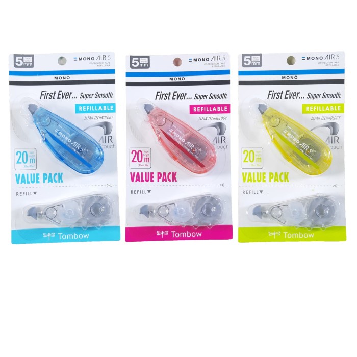 

Menakjubkan Correction Tape Tombow Mono Air 5 + Refill Bergaransi