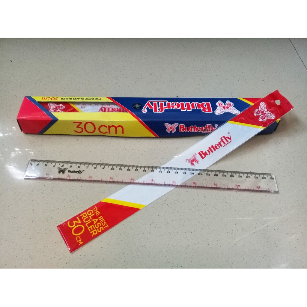 

Penggaris Plastik Glass Ruler 30 cm - Butterfly