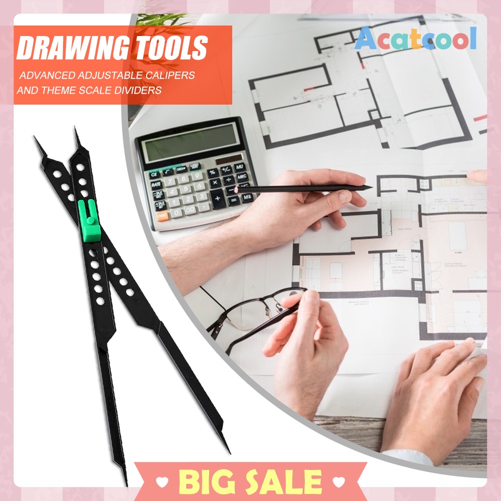 10 inch Art Drawing Ruler Adjustable Plastic Proportional Scale Divider