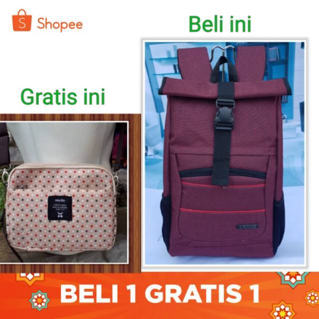 Ransel Pria Fashion Warna Solid Tas Sekolah Kain Oxford Berlapis untuk Remaja Laki-laki Ransel Laptop Tahan Air Kapasitas Besar