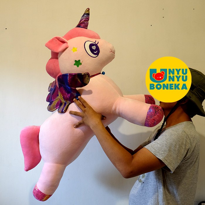 Boneka unicorn Soft Big besar 65CM bahan sangat soft lembut animal kuda pony bantal angel unicorn