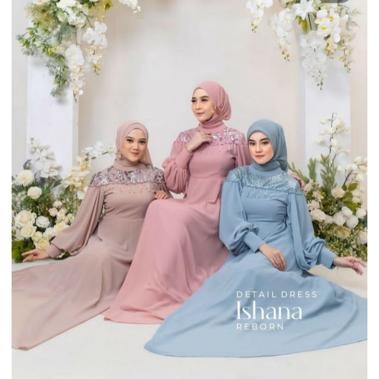 Ishana dress special Lace gaun kondangan party Lamaran lebaran