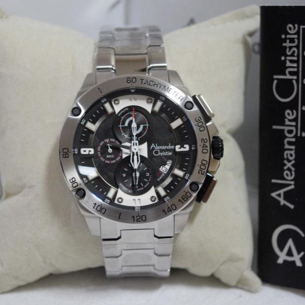 JAM TANGAN PRIA ALEXANDRE CHRISTIE AC6463 SILVER ORIGINAL GARANSI RESMI