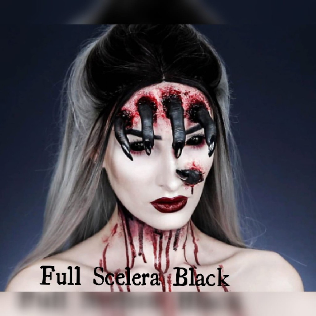 Softlens Schlera Black Full Eyes (Hitam Full)