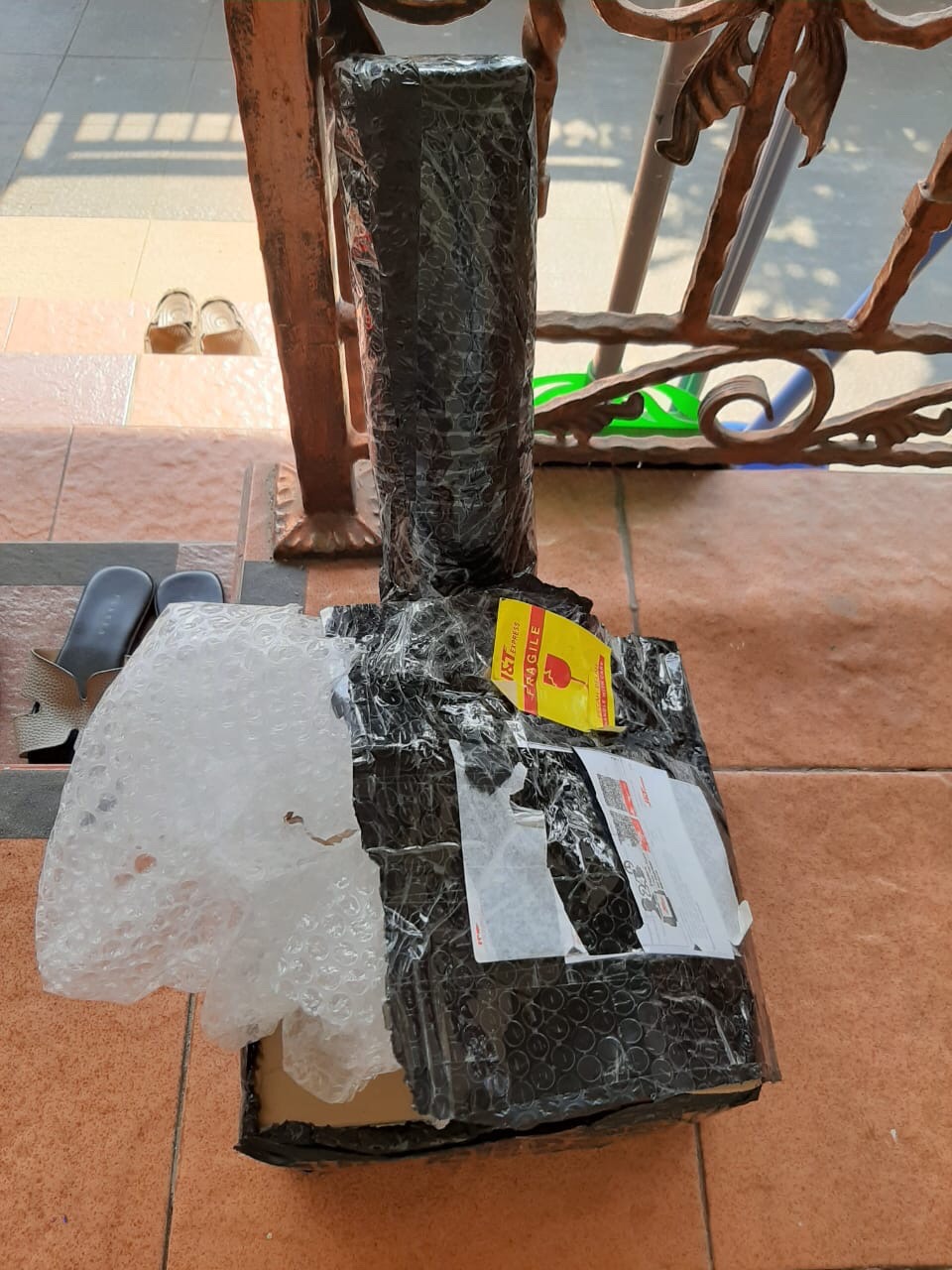 Sutil Spatula Lubang Susuk Stainless Steel Murah Tebal Panjang 34 Cm Tipe C