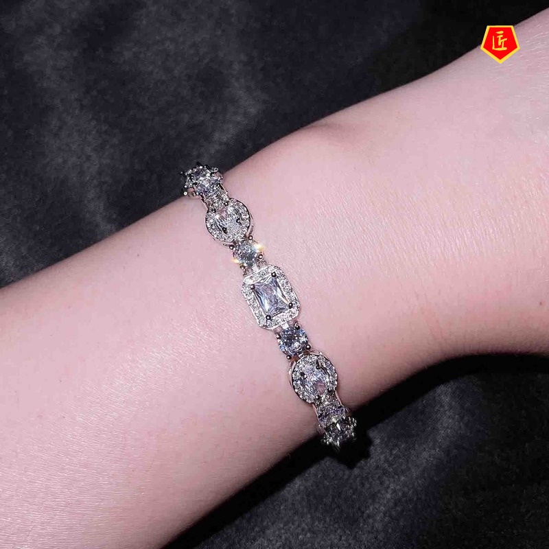 [Ready Stock]Niche Design S925 Silver Cold Style Diamond Bracelet