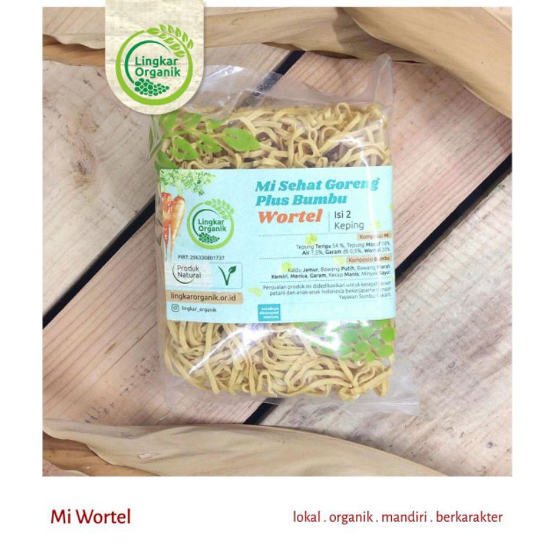 

mie goreng sehat wortel plus bumbu lingkar organik isi 2 keping