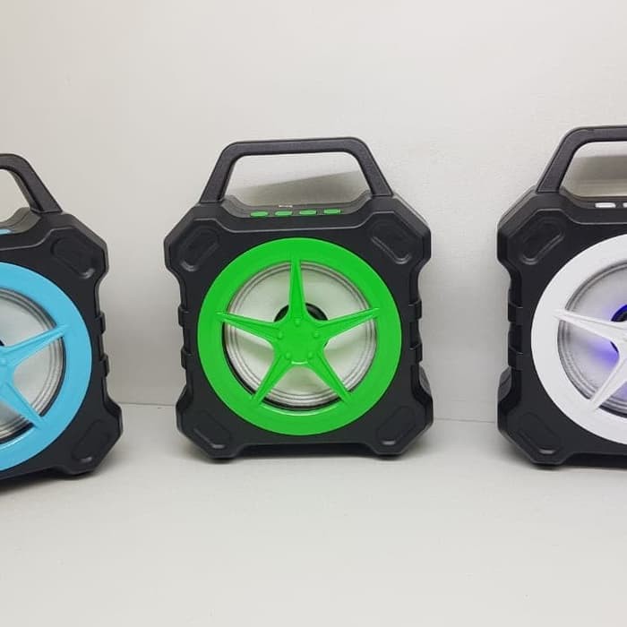 LED Speaker Bluetooth F7 Motif Bintang USB Memory Radio Spiker Blutut - 3 Pilihan Warna - TERMURAH