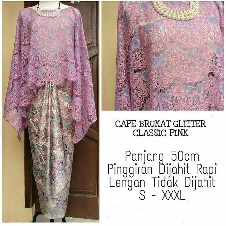 1SET CAPE BRUKAT DAN ROK LILIT MEWAH GLITTER/CAPE KEBAYA MODERN/BATIK COUPLE/BAJU WISUDA LAMARAN RUMAH KEBAYA BANDUNG RUMAH SONGKET BANDUNG