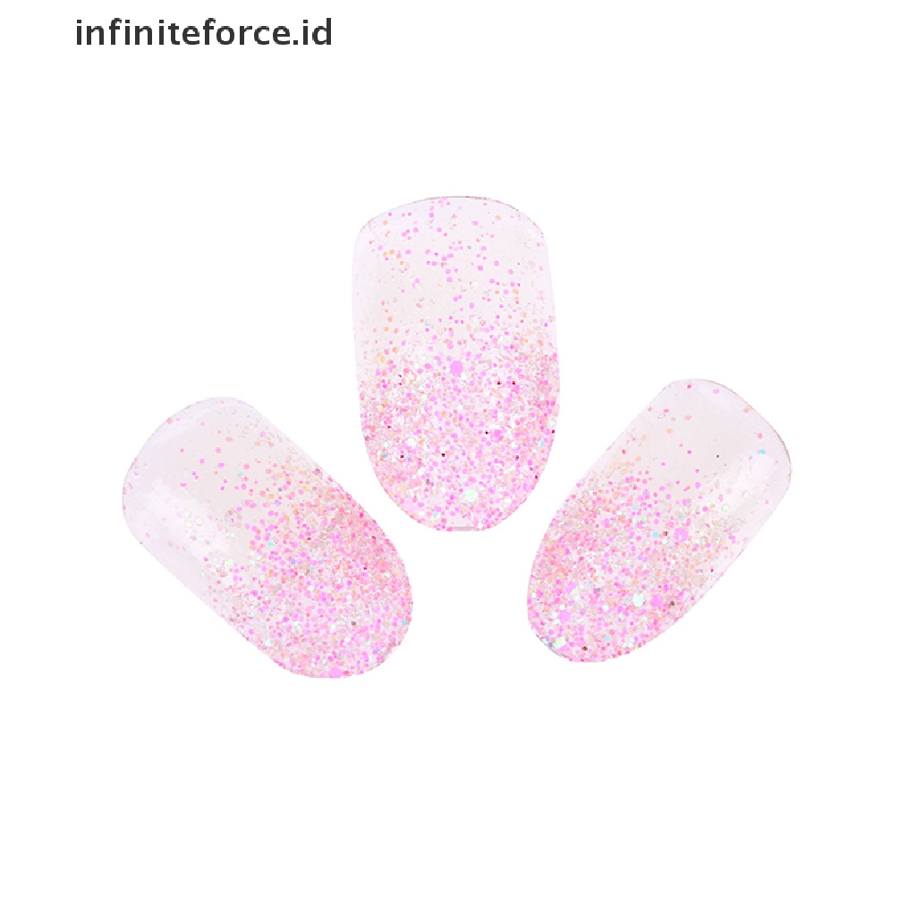 (Infiniteforce.Id) 24pcs / Set Kuku Palsu Akrilik 3d Untuk Nail Art
