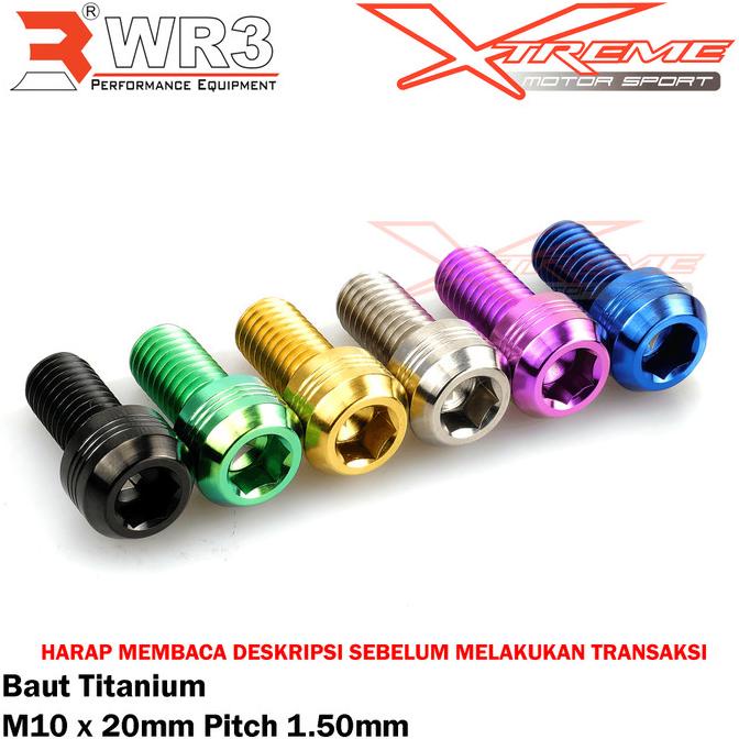 Baut Kaliper Titanium WR3 Untuk Breket Brembo Depan dan Belakang