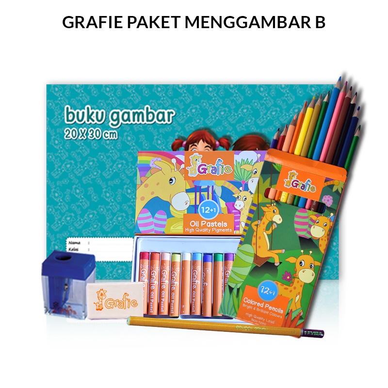 Jual GRAFIE Paket Menggambar B Kreasi Anak | Shopee Indonesia