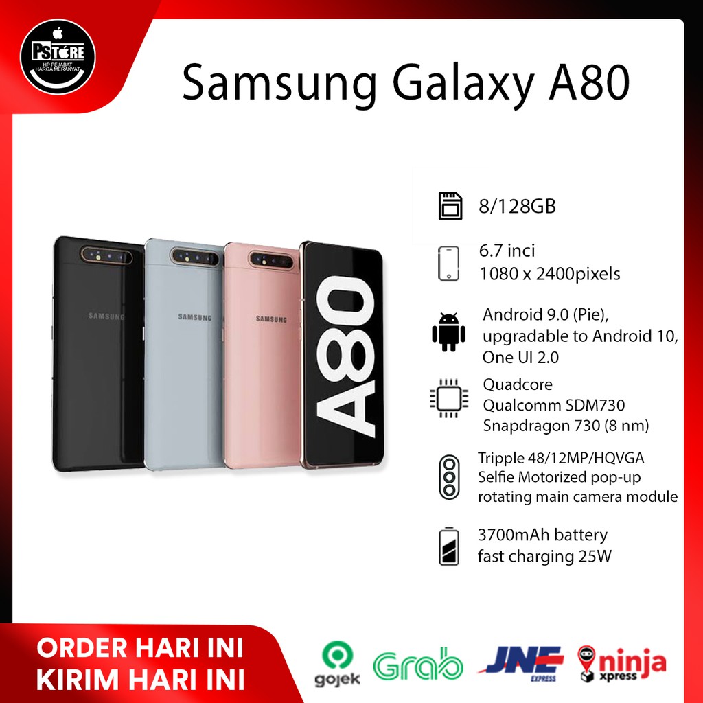 Samsung Galaxy A80 ram 8/128GB NEW GARANSI RESMI SEIN 1