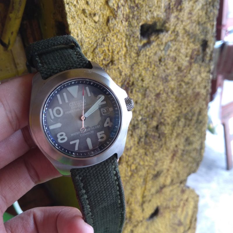 Jam tangan Citizen eco drive perpetual calendar titanium
