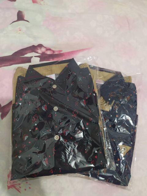 Setelan Kemeja Motif Garis Kotak [ Harga Termurah ]