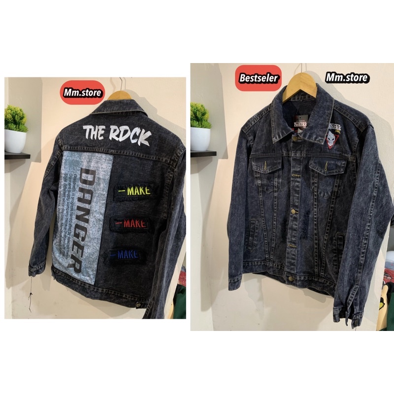 jaket jeans pria model desaign terbaru 2022 / jacket model korea full bordiran
