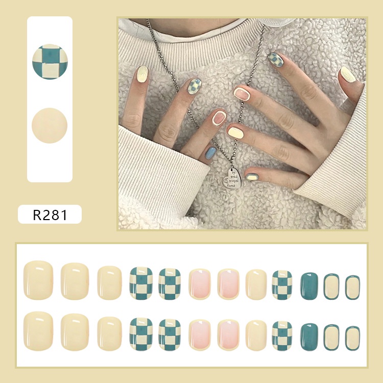 R281-r300 24pcs / Kotak Kuku Palsu Full Cover Untuk Nail Art