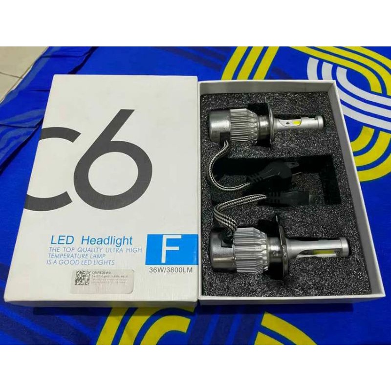 Lampu utama LED C6 Headlamp Headlight H4 12v 12 volt 24v 24 volt mobil motor truk bus