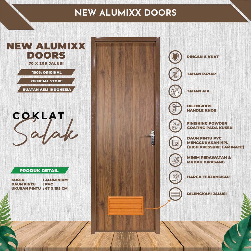 PINTU KAMAR MANDI ALUMINIUM PVC JALUSI