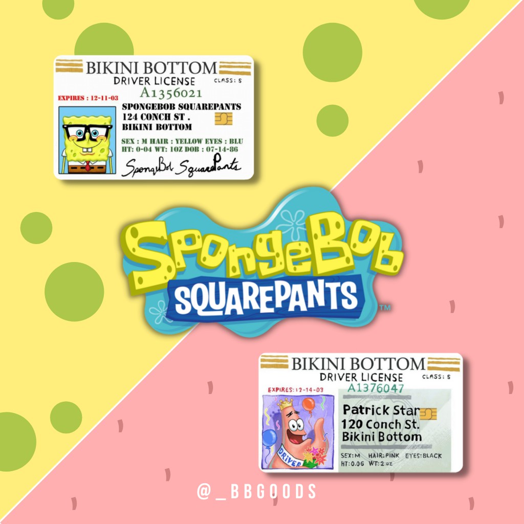 Kartu Flazz BCA Gen 2 SPONGEBOB / PATRICK DRIVER LICENSE Rp.0