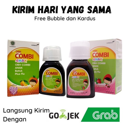 OBH Combi Anak Batuk Plus Flu Sirup 60ml Rasa Jeruk dan Strawberry